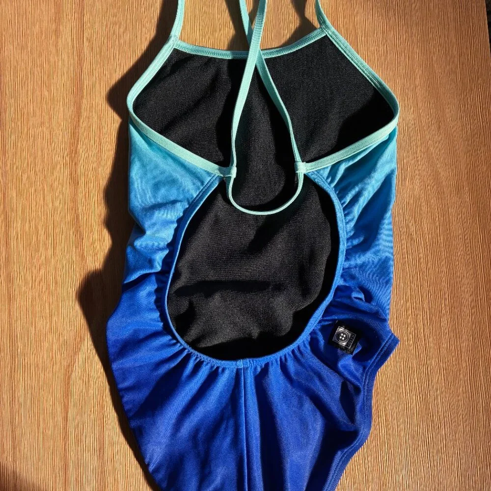 Jolyn Brandon women's size 26 blue ombré swimsuit new without tags - Picture 2 of 4